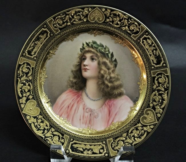 19TH CENTURY ROYAL VIENNA PLATE SIGNED WAGNER (1 of 5)