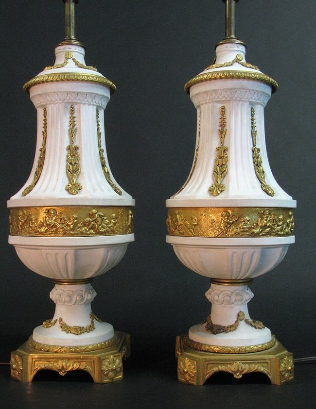 19TH CENTURY ORMOLU MOUNTED BISQUE SEVRES VASES (1 of 4)