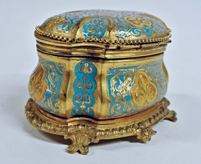 19TH CENTURY DORE BRONZE AND CHAMPLEVE ENAMEL BOX (1 of 3)