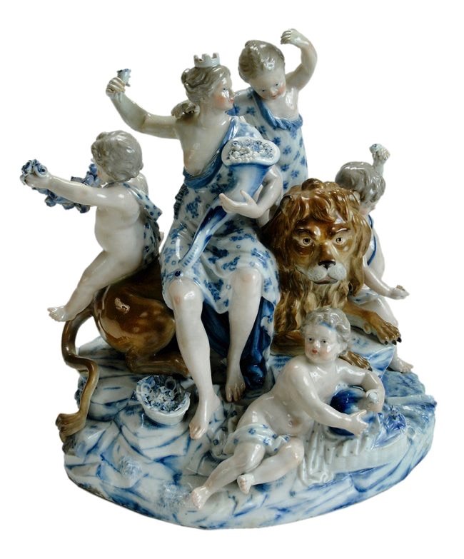 19TH CENTURY MEISSEN GROUP DEPICTING " BRITANIA" (1 of 3)