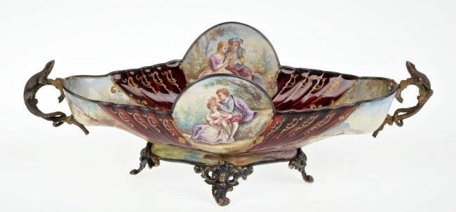 19TH C. VIENNESE ENAMEL AND SILVER BOWL (1 of 3)