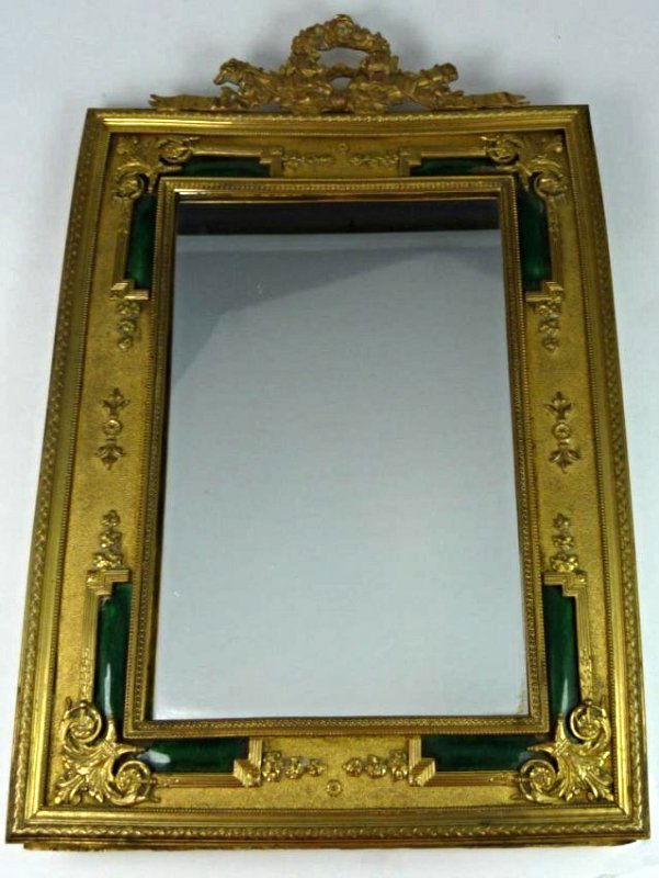 19th C DORE BRONZE GUILLOCHE FRAME (1 of 3)
