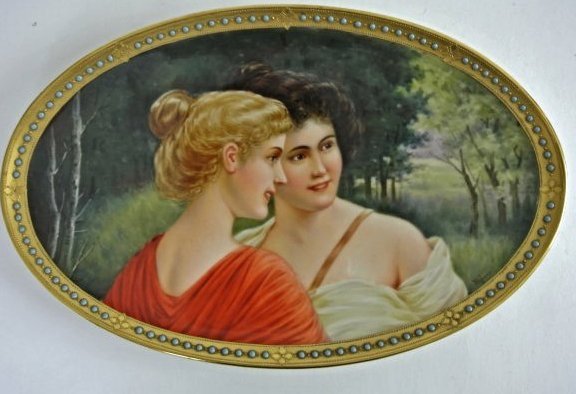 19TH CENTURY JEWELED BERLIN KPM PLAQUE (1 of 3)