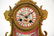 19TH CENTURY JEWELED SEVRES AND DORE BRONZE CLOCK SET - 2
