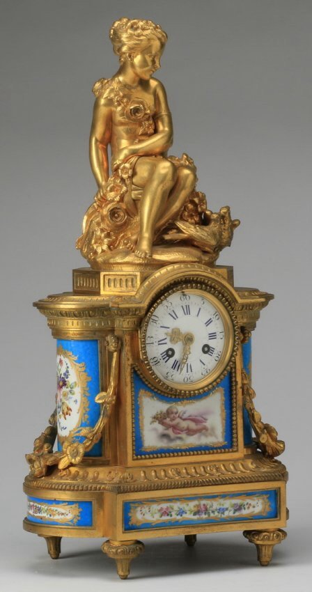 AN IMPOSING SEVRES PORCELAIN AND ORMOLU CLOCK (1 of 4)