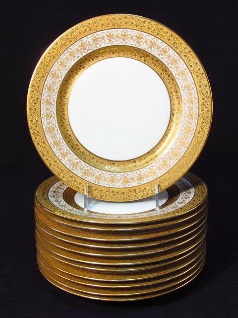 SET OF 12 LIMOGES PORCELAIN PLATES (1 of 3)