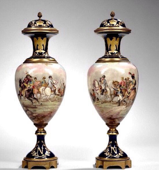 A LARGE PAIR OF SEVRES VASES CIRCA 1880 (1 of 1)