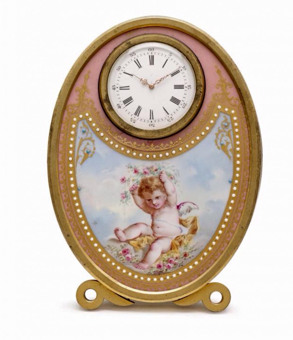 19TH CENTURY. ORMOLU MOUNTED SEVRES CLOCK (1 of 1)