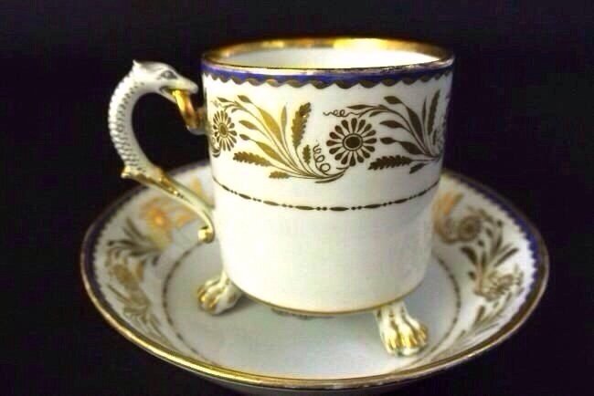 18TH CENTURY MEISSEN EMPIRE STYLE CUP AND SAUCER (1 of 4)
