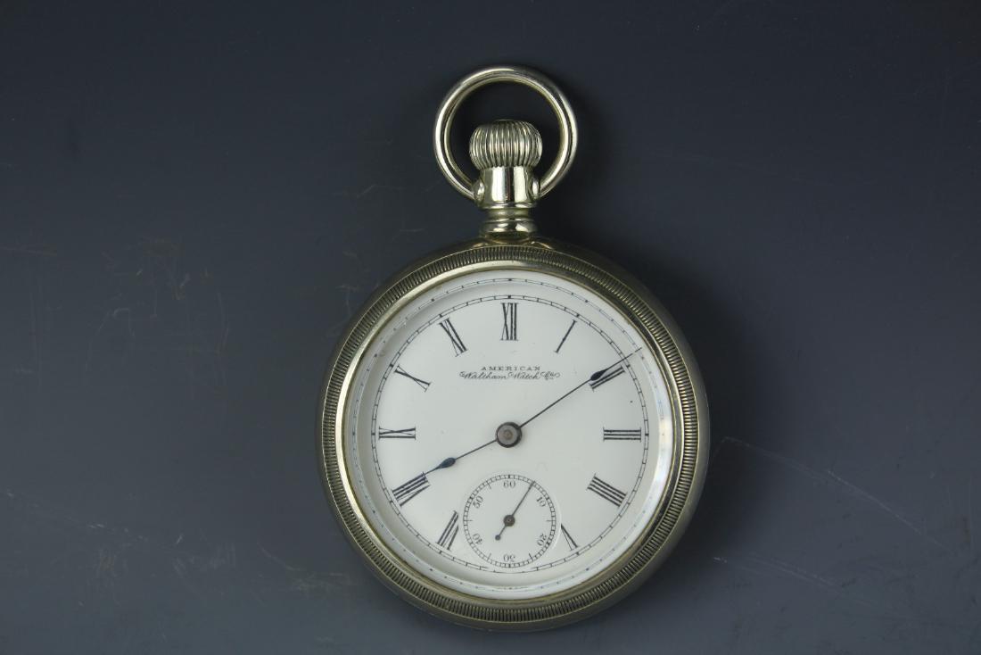 Vintage Waltham silver pocket watch with white dial (1 of 5)