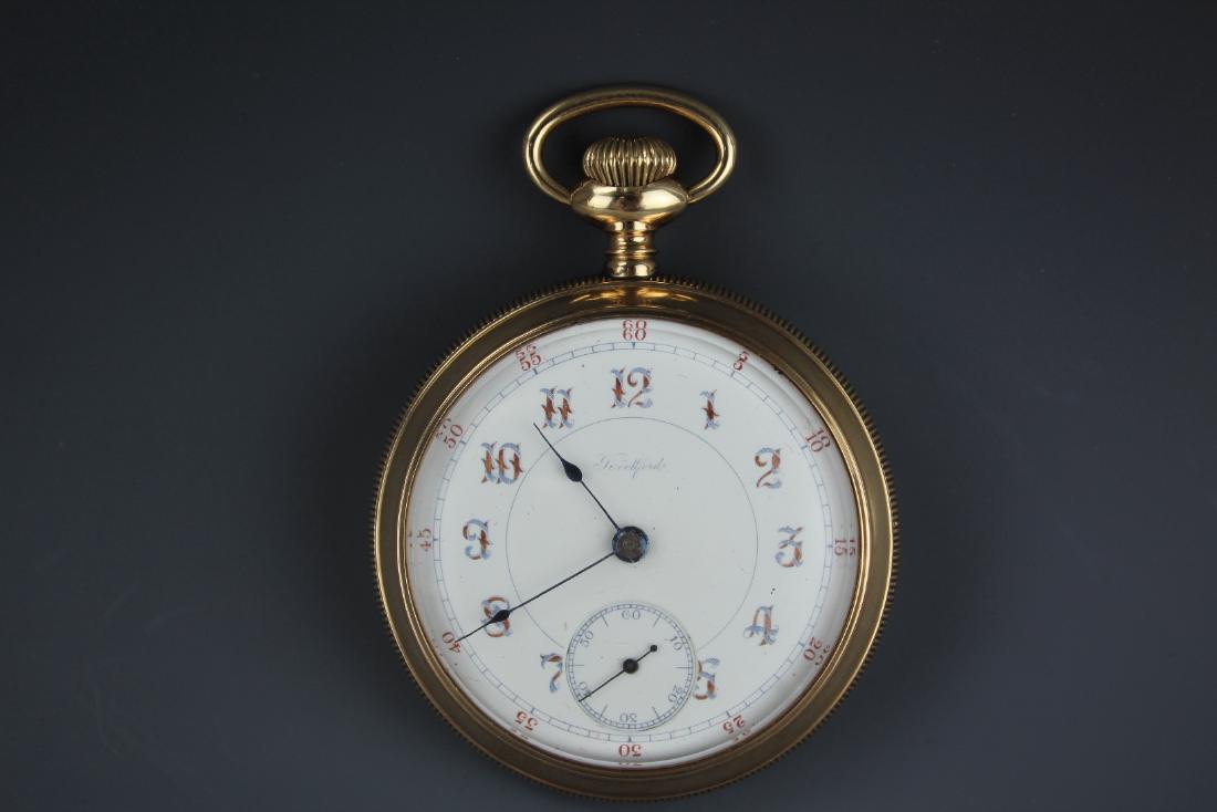 Vintage Rockford gold gilt pocket watch with white dial (1 of 4)