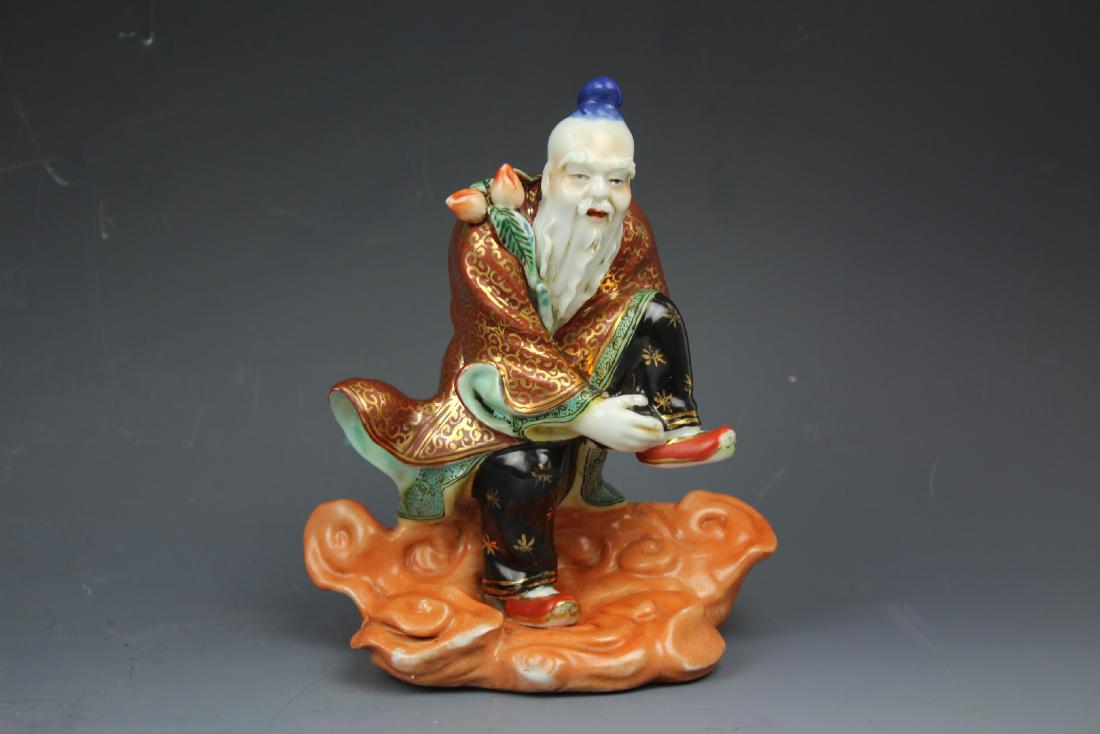 A Famille Rose Longevity God (1 of 9)