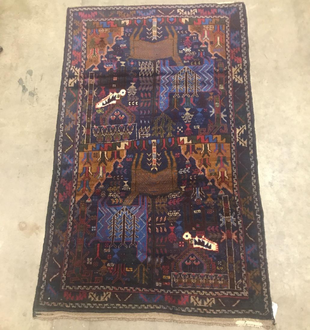 Baluchi Persian Hand Woven Blue Brown Patterns Unique (1 of 7)