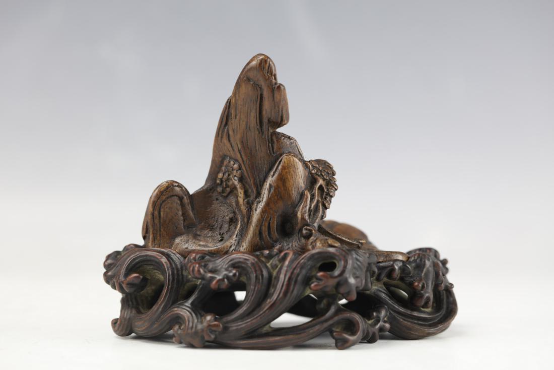 A Chinese Carving Wood Sea and Mountain Decroation (1 of 6)
