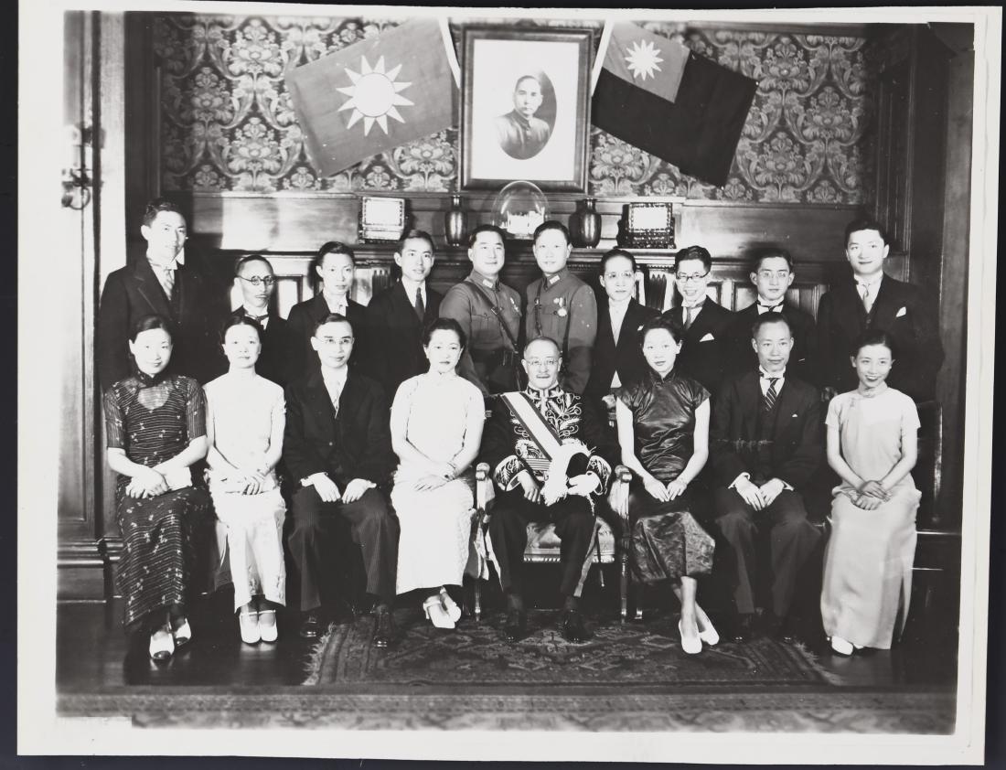 Embassader Wang Zhengting in 1937,Madame Wang Chow: 3 pictures,Embassader Wang Zhengting with Fu anming ang Xiang Bo or Xiao Xinru,else, in 1937,Size 10x8 Inches