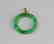 Green Jadeite Disc 14 K Gold Pendant