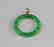 Green Jadeite Disc 14 K Gold Pendant - 2