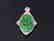 GIA Certified Natural Carved Jadeite Pendant w/ Diamond - 4