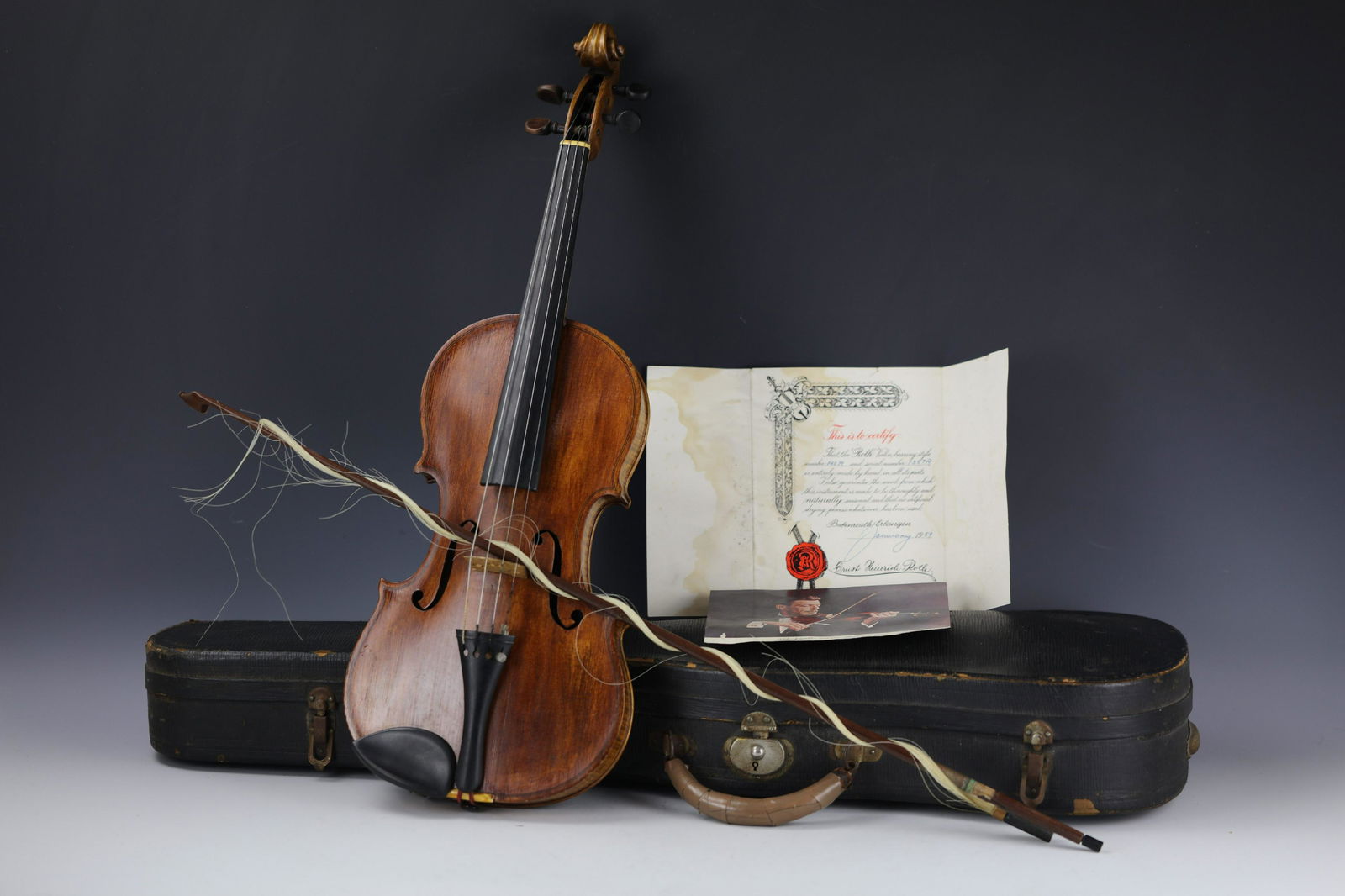 A Violin by Saxony Copy of Vuillaume with Original Case (1 of 7)