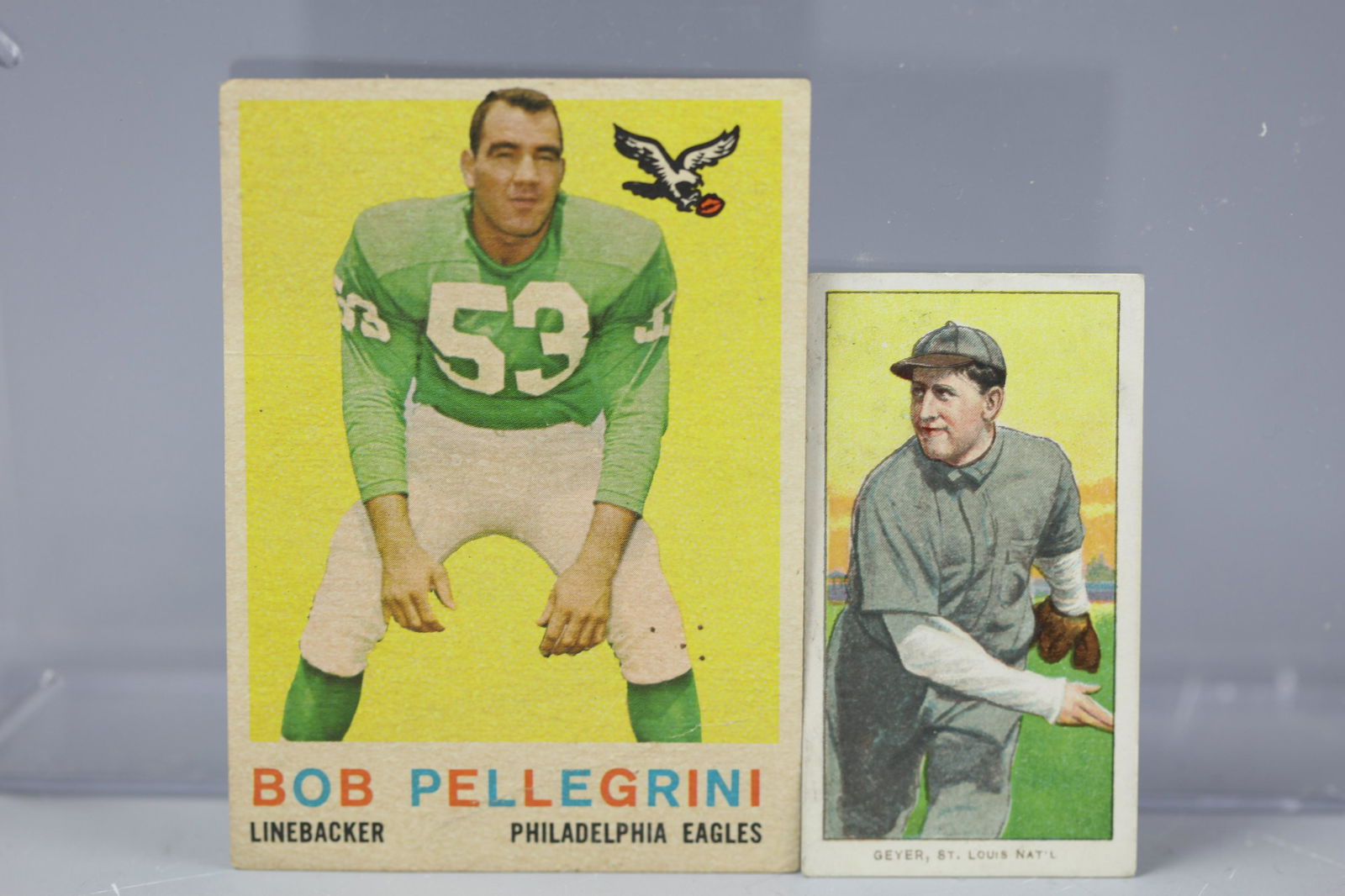 2 Cards1909 Rube Geyer 1952 Bob Pellegrini Piedmont (1 of 2)