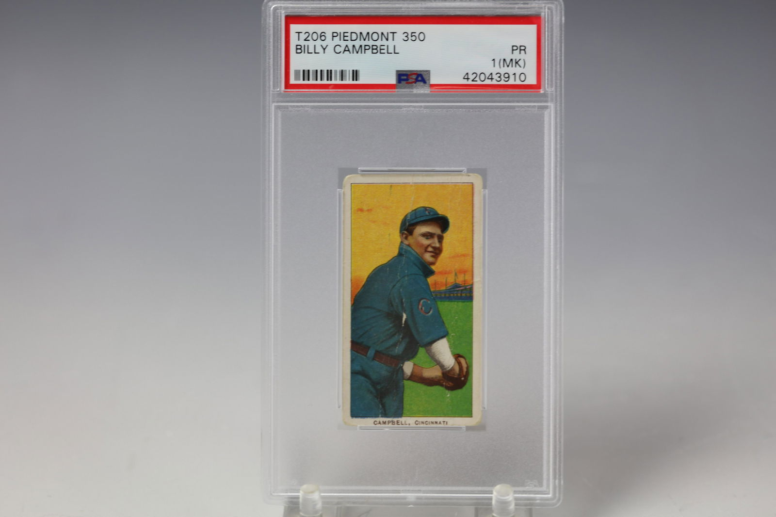 1909 Billy Campbell Piedmont 350 PSA Cincinnati: Billy Campbell Piedmont 350 PSA Cincinnati Preview are available November 18th to 22nd from 11:00AM TO 5:00PM Eastern Time Location: 15229 Display Court Rockville MD 20851