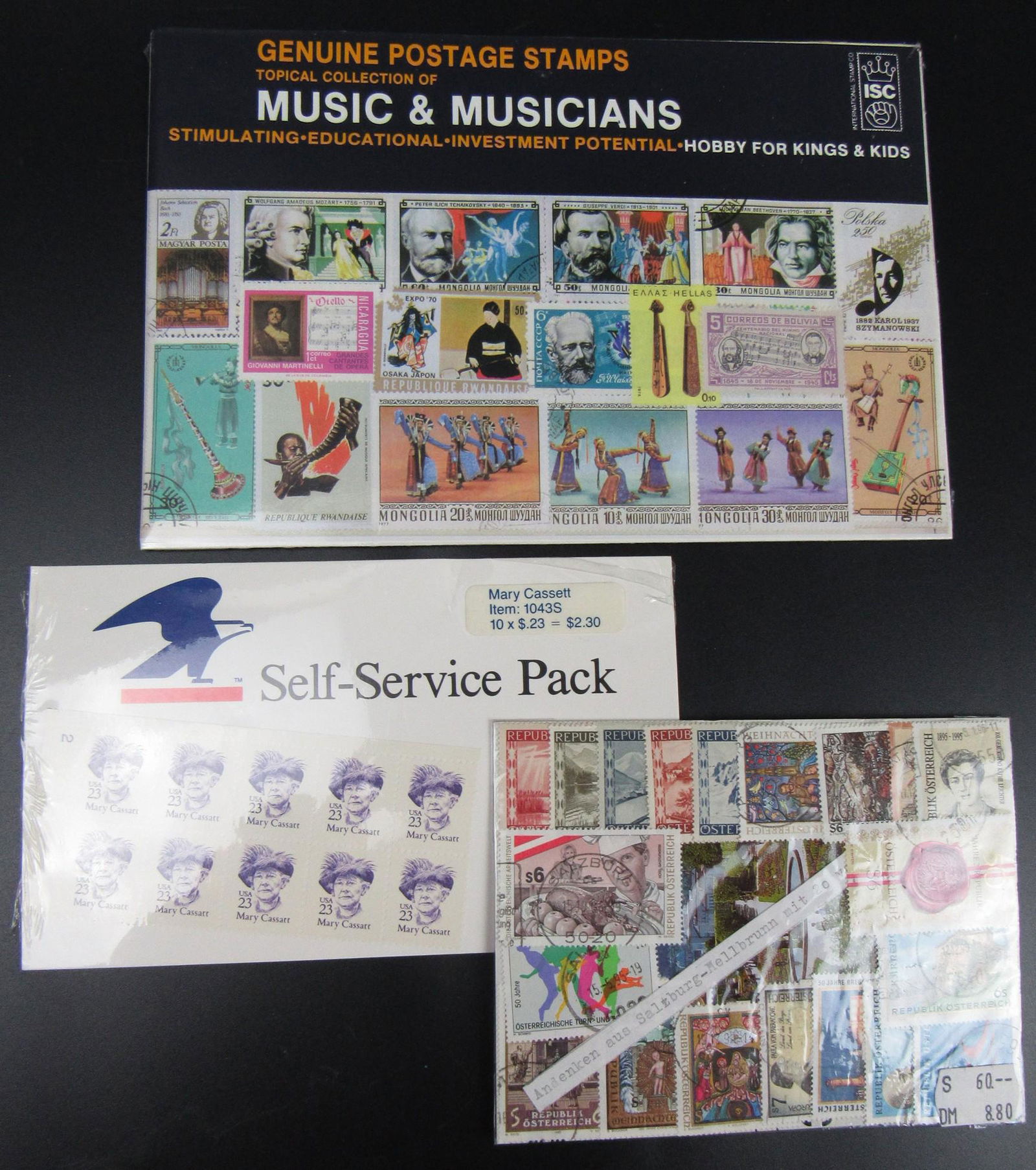 Sealed Sets of Stamps of Mary Cassatt Music Theme and (1 of 4)