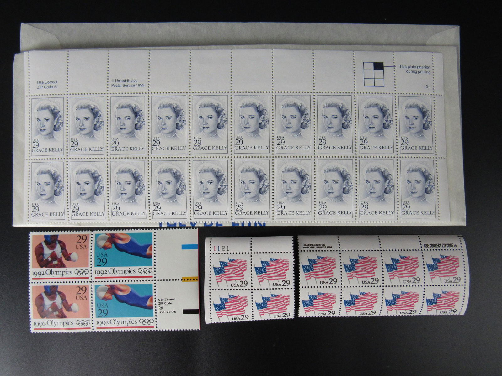 USA Stamp Collection of 1992 Grace Kelly 1992 Olympics (1 of 4)