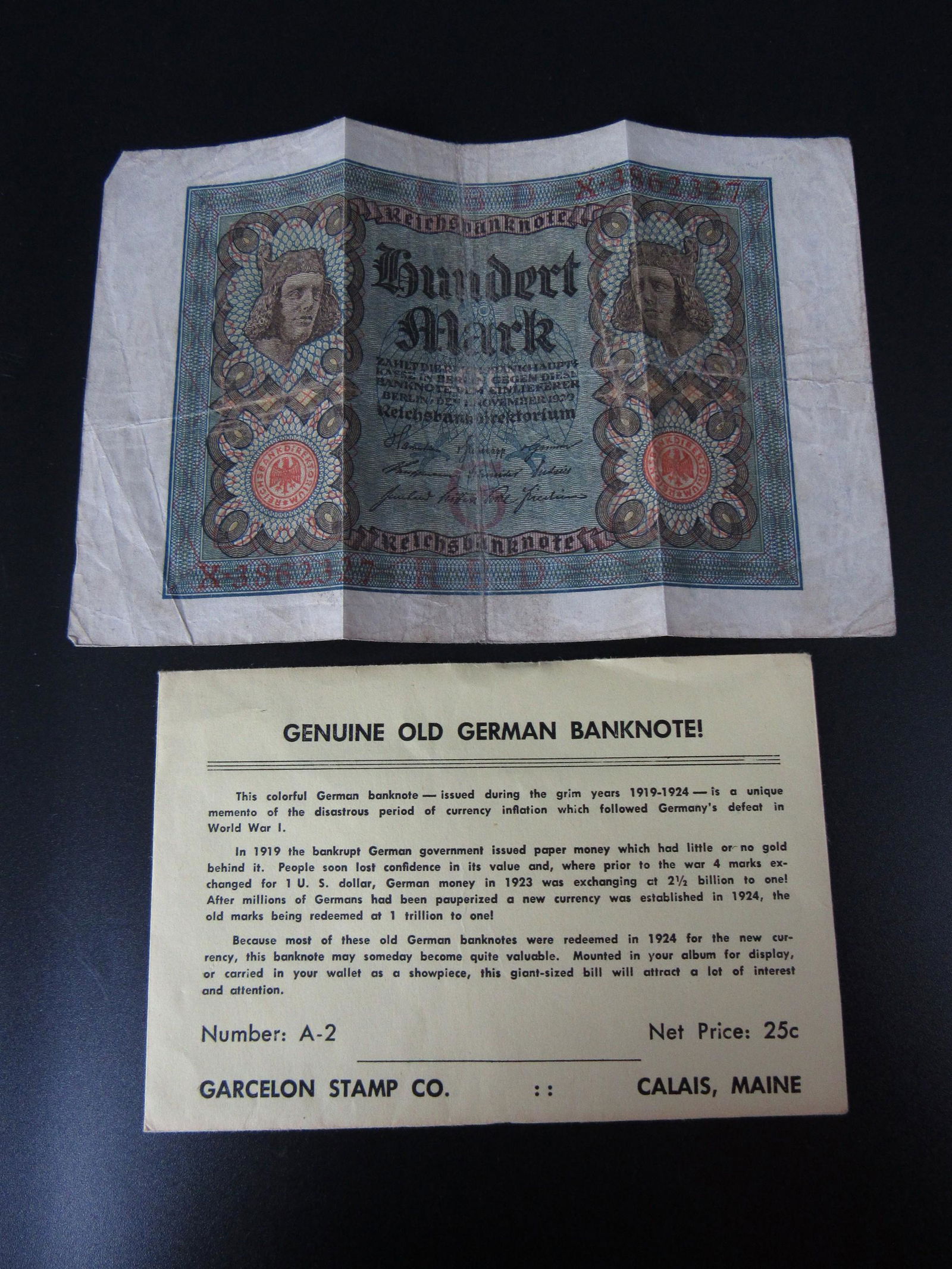 A Genuine Old German Banknote (1 of 3)