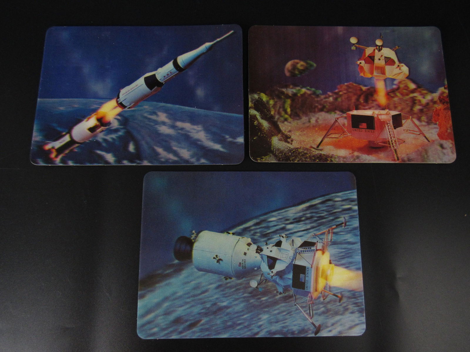 3 Space Theme 3D Lenticular Postcards By Xograph 1969 (1 of 5)