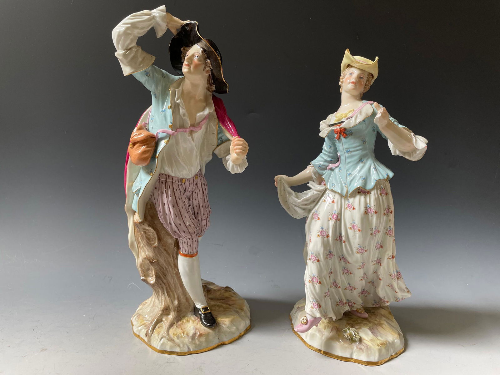 Pair of Meissen Porcelain Figurines (1 of 12)