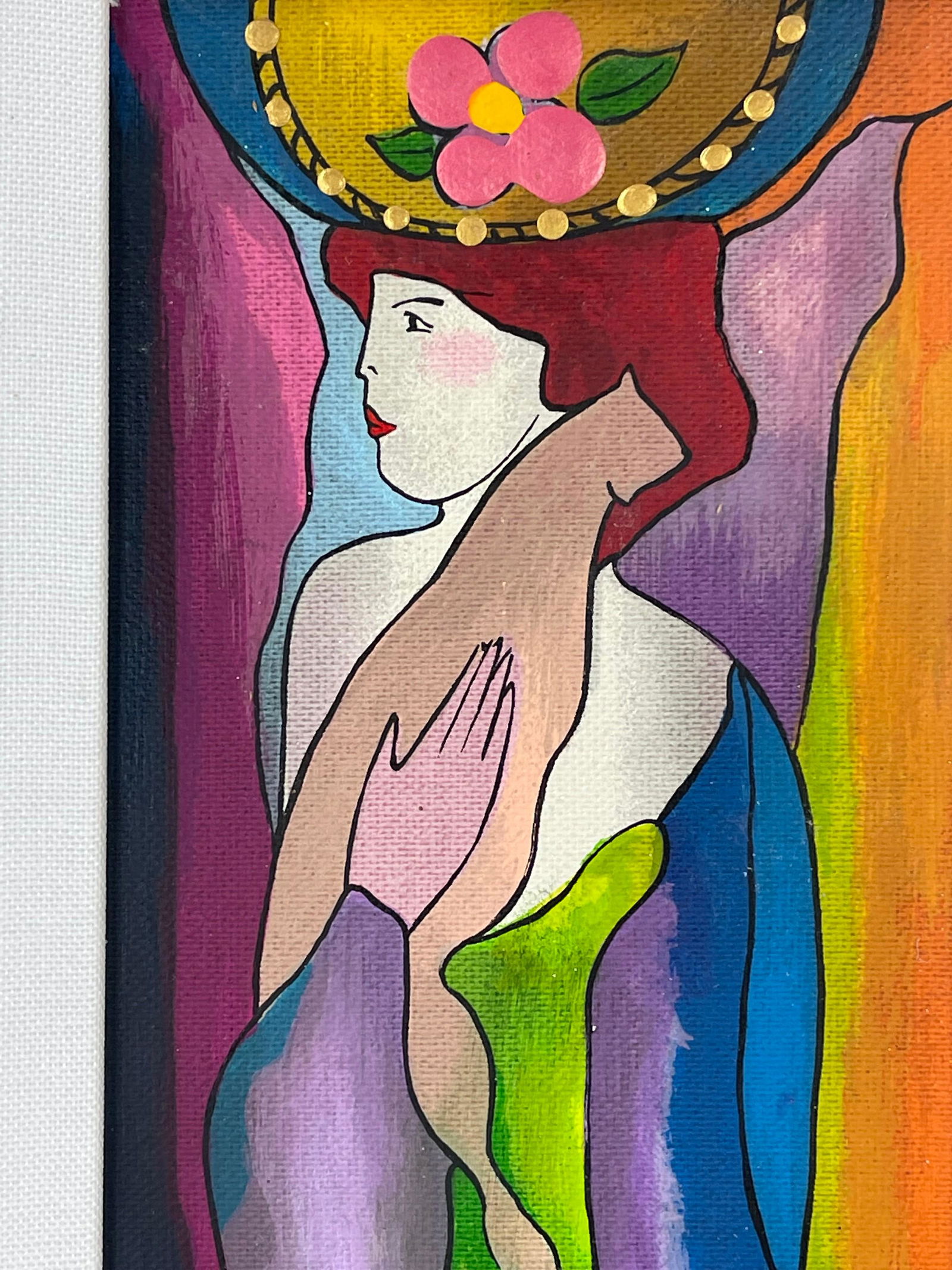 Linda Le Kinff Oil Painting On Canvas Framed (1 of 8)