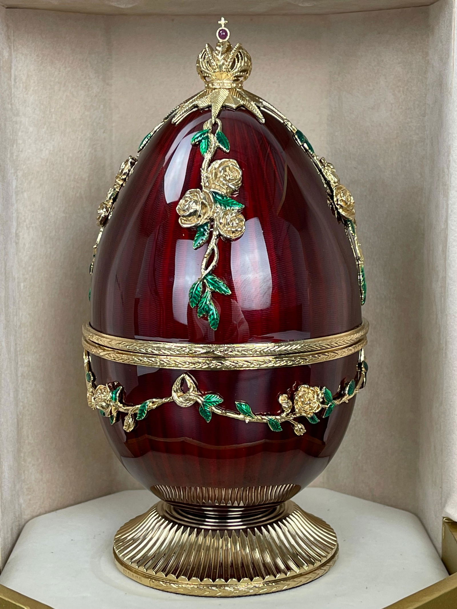 Theo Faberge Designed RED ROSE EGG (1 of 9)