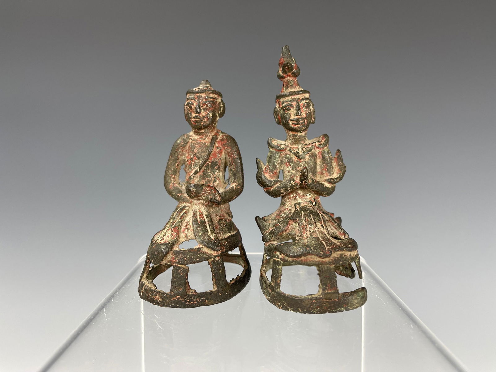 Two Antique Bronze Buddha Staues (1 of 3)