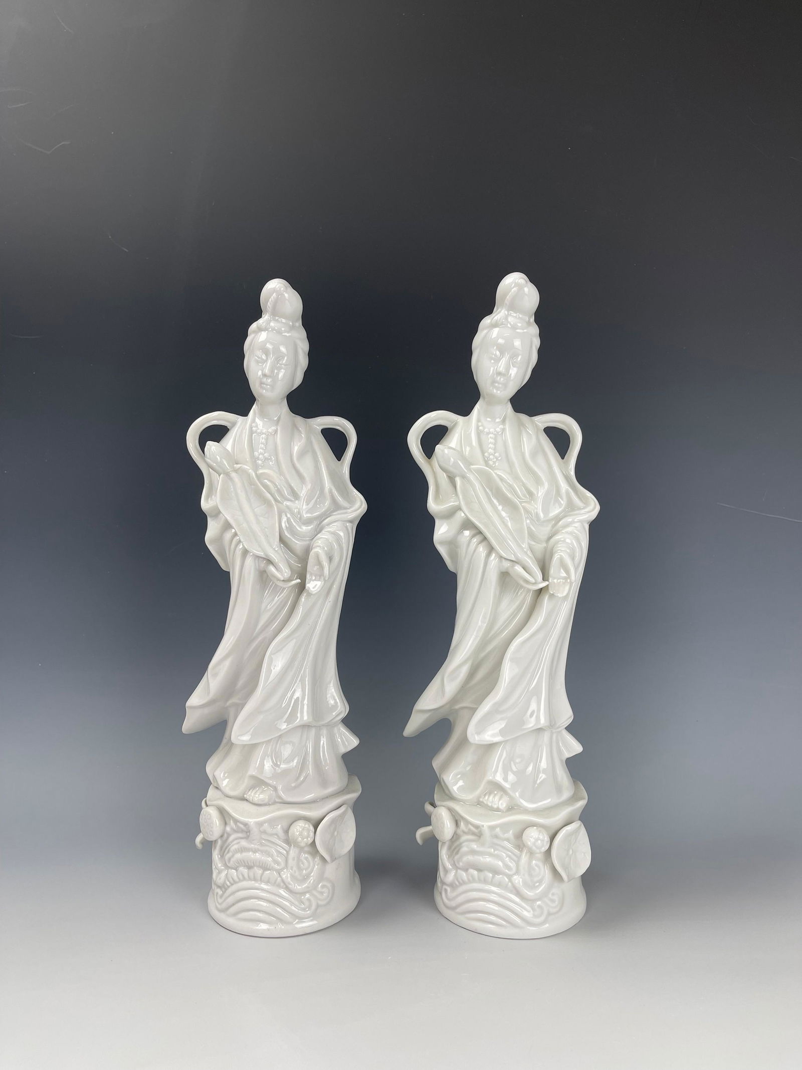 Two Chinese Porcelain Buddha Sculptures (1 of 7)