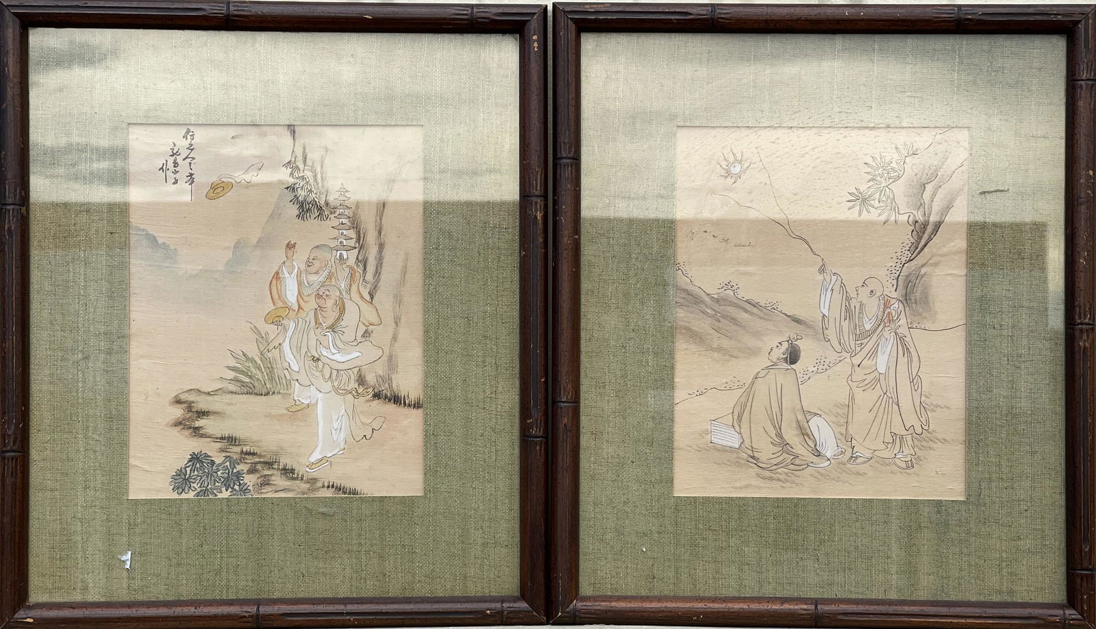 Two Antique Chinese Painting Framed (1 of 3)