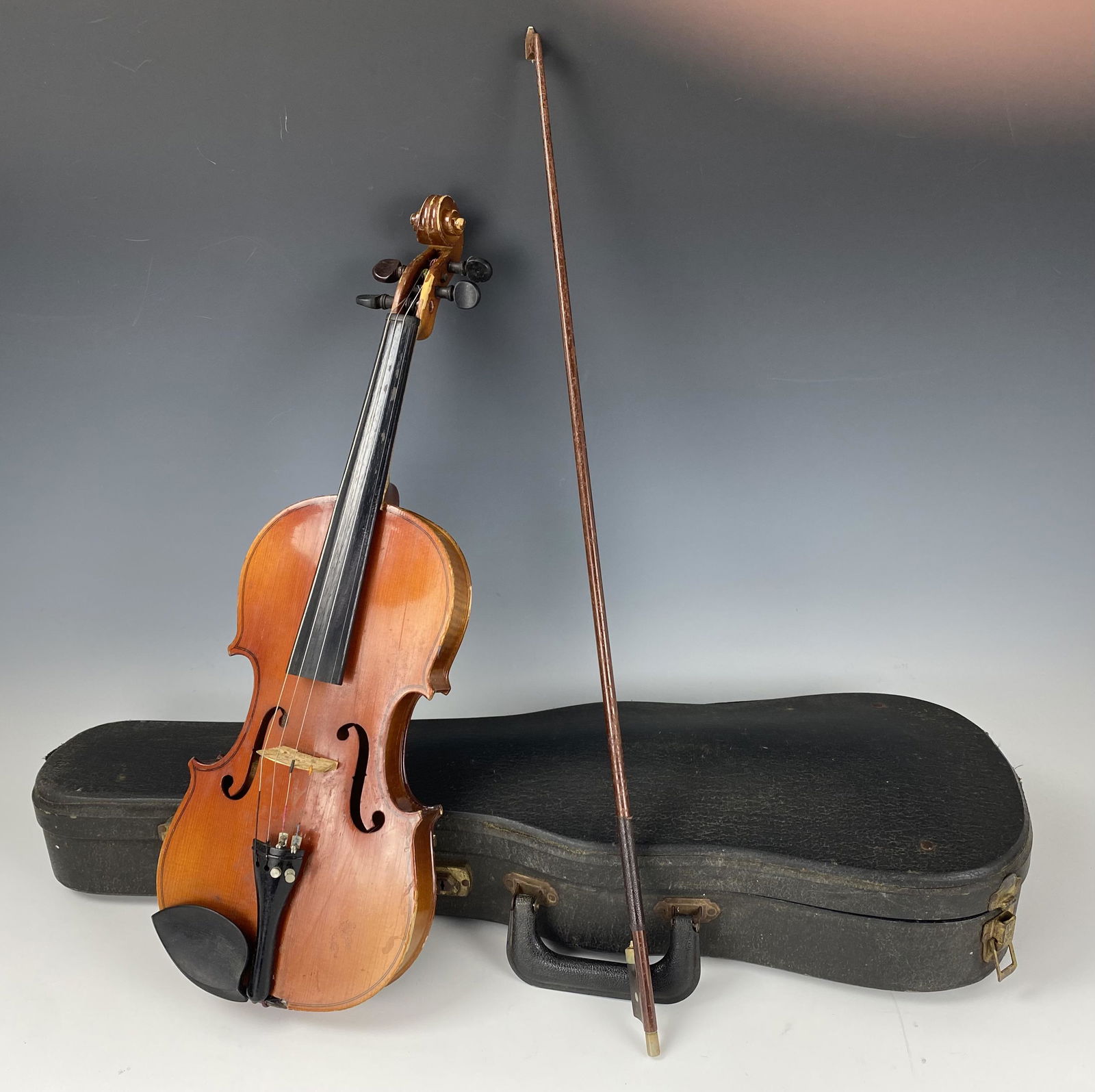 Antique Violin with Case Signed by Doug Freimuth (1 of 5)