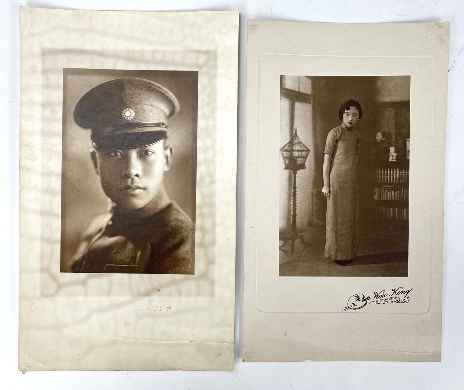 Photos of Zhou Shiying and Wife Signed from 1932 and 1936: Photos of Zhou Shiying and Wife Signed from 1932 and 1936,Size25 x15cm x2, Preview from Oct. 24th to 28th from 2:00 PM TO 6:00 PM Eastern Time, Location: 15229 Display Court, Rockville MD 20850.