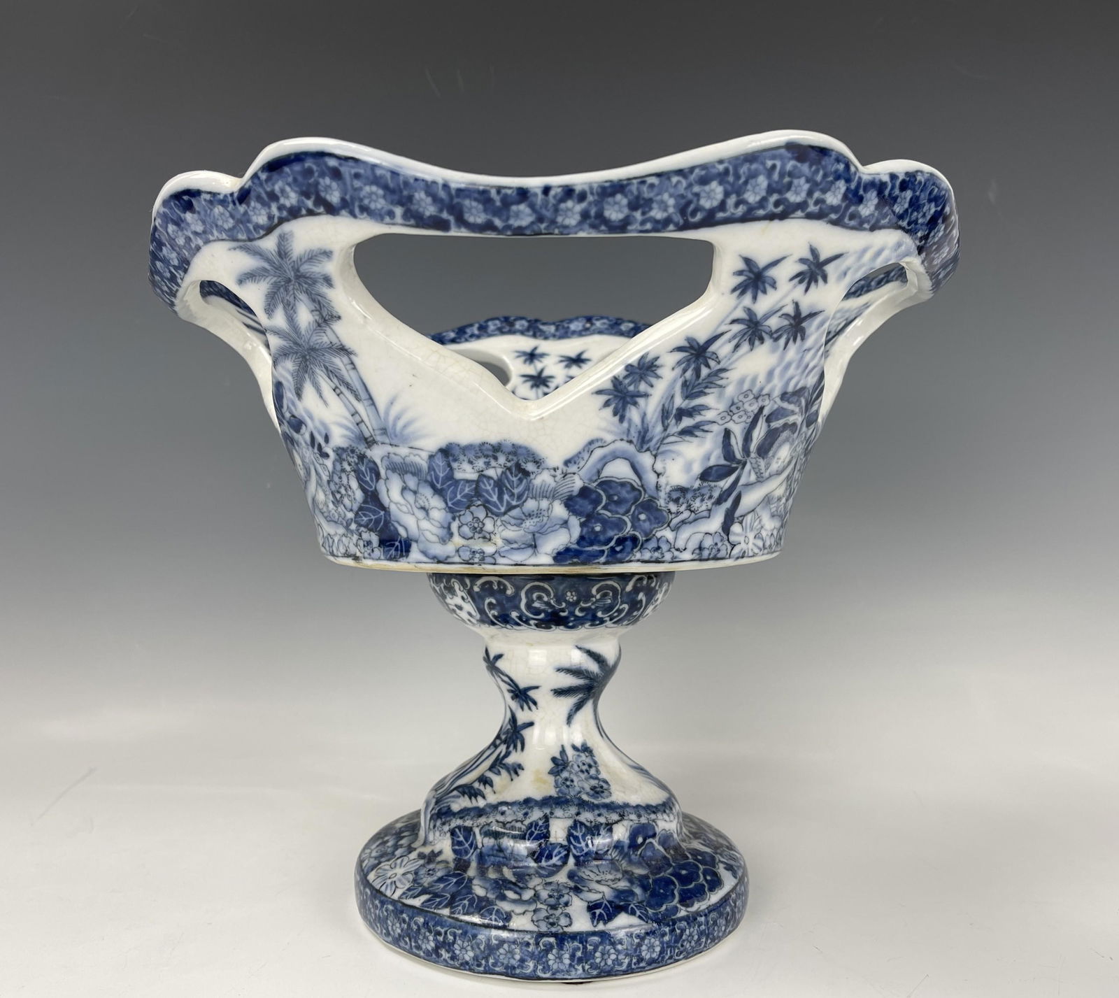 Vintage Blue White Centerpiece Fruit Bowl Yongshengtang Mark (1 of 9)