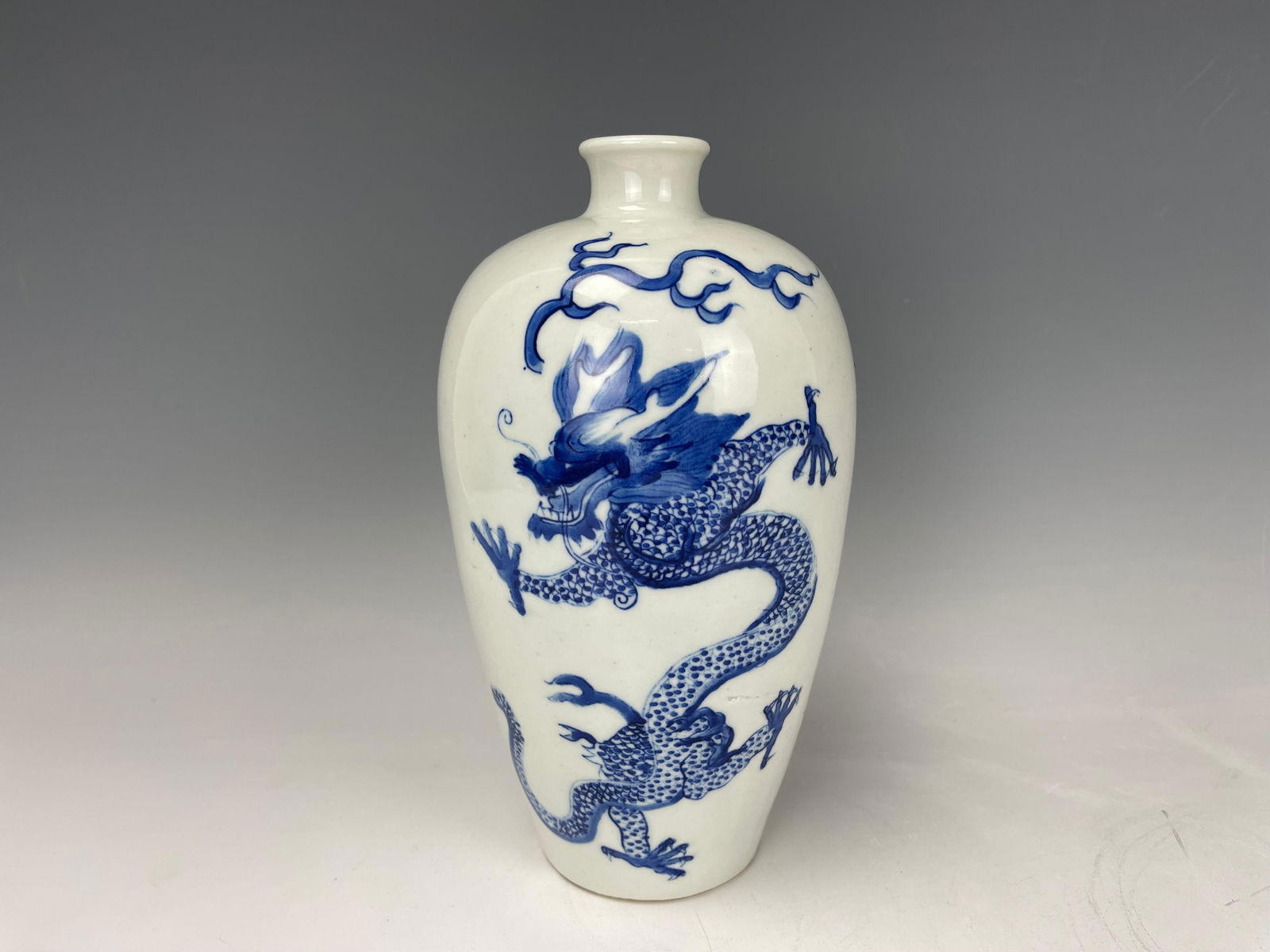 Chinese Blue and White Dragon Porcelain Vase (1 of 8)