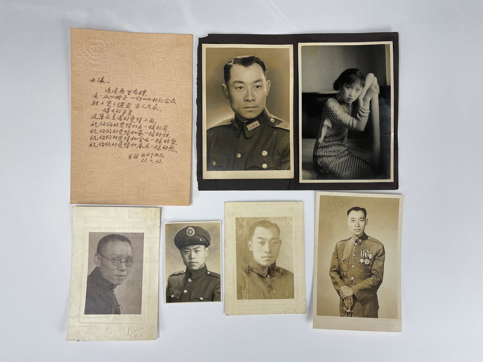 6 Vintage Photos Mrs. and Mr. Chou and Friends: 6 Vintage Photos Mrs. and Mr. Chou and Friends, size 5x4 in., Preview from Dec. 12th to 16th from 2:00 PM TO 6:00 PM Eastern Time, Location: 15229 Display Court, Rockville MD 20850.
