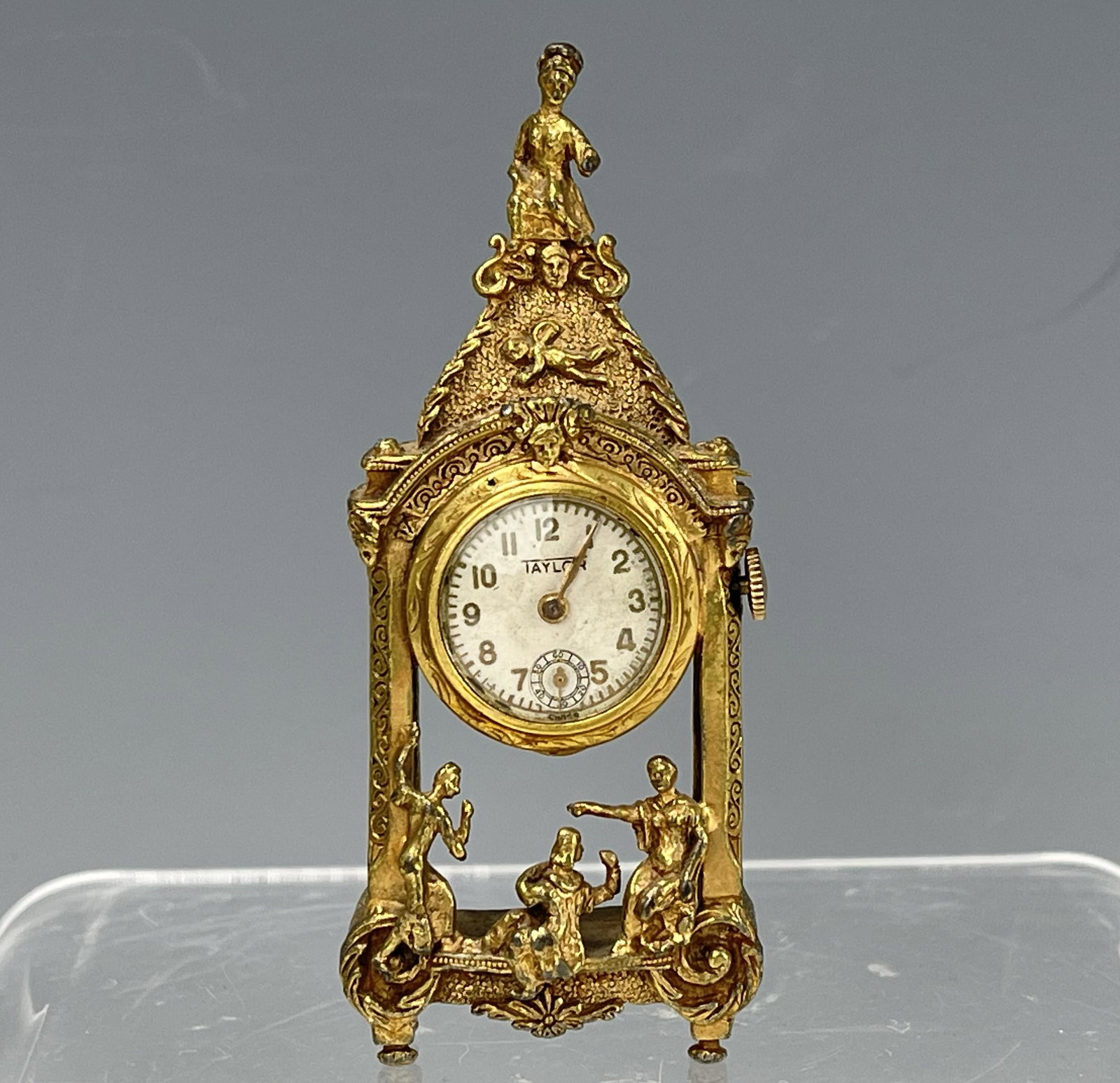 PAT. PEND. Gilt Taylor Watch: PAT. PEND. Gilt Taylor Watch,H 7.5cm(3in.),Preview from Apr. 17th to 21st from 1:00 PM TO 5:00 PM Eastern Time, Location: 15229 Display Court, Rockville MD 20850.
