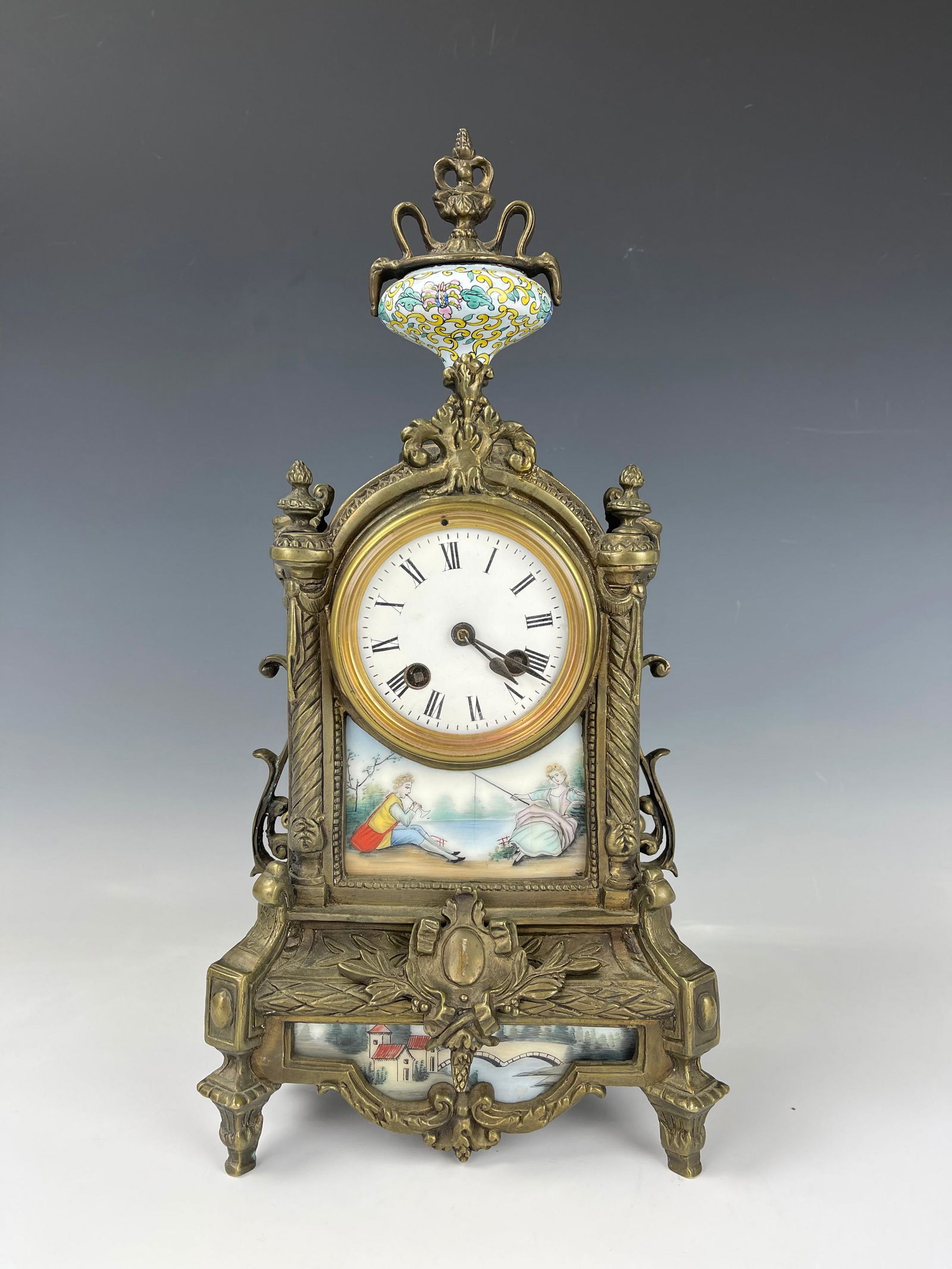 A Vintage Thieble Enameled Table Clock (1 of 8)