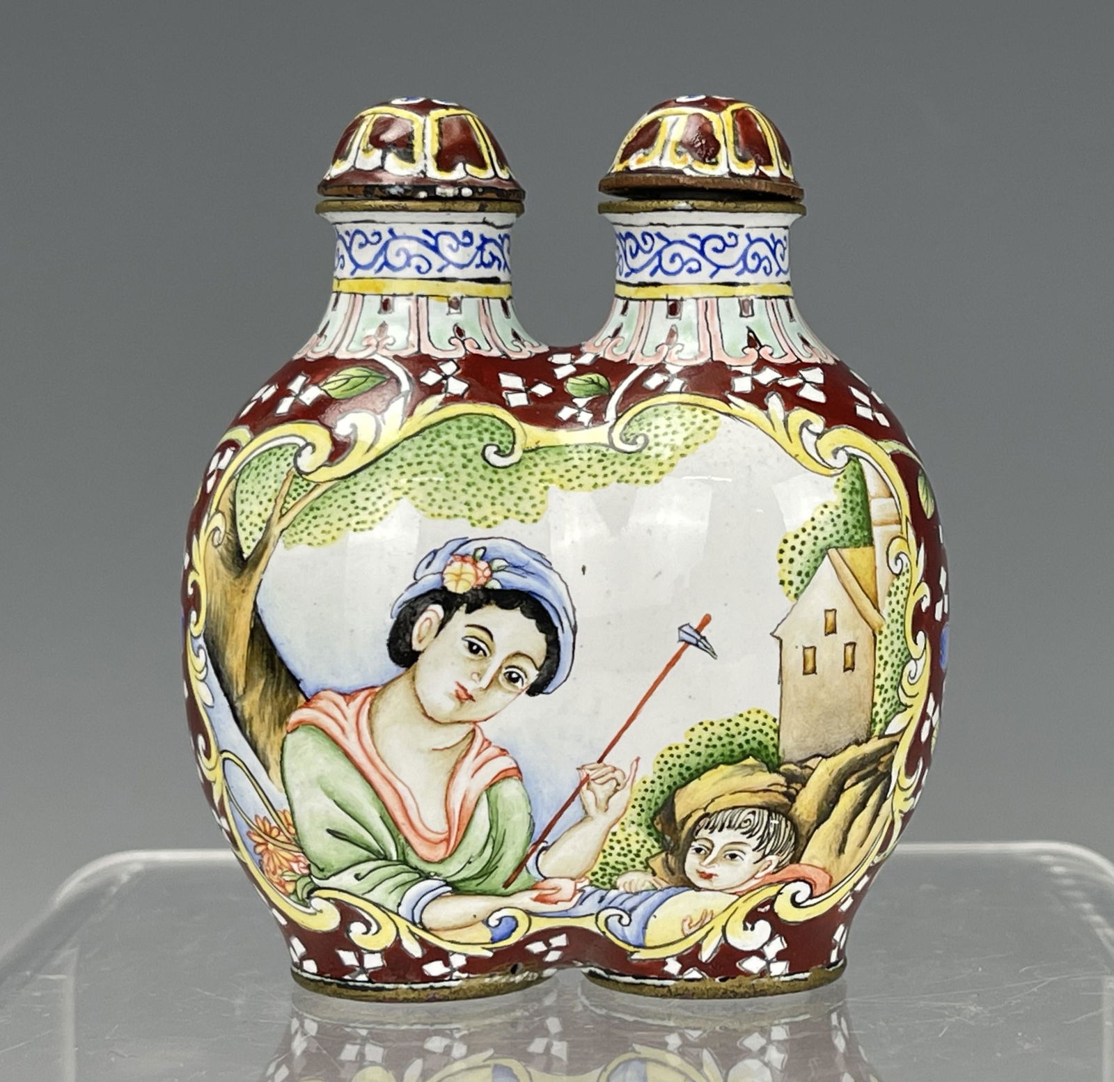 Canton Enamel Double Snuff Bottle (1 of 6)