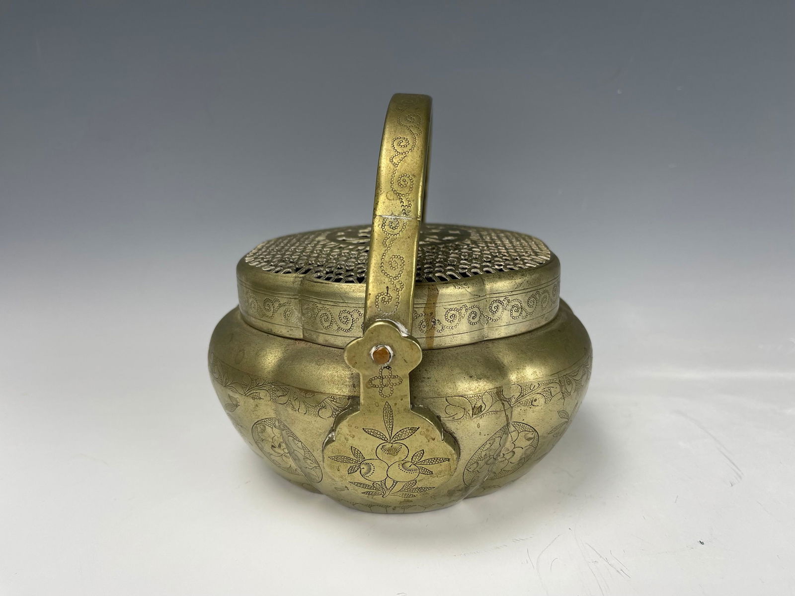 Vintage Signed Chinese Bronze Warm Burner (1 of 6)