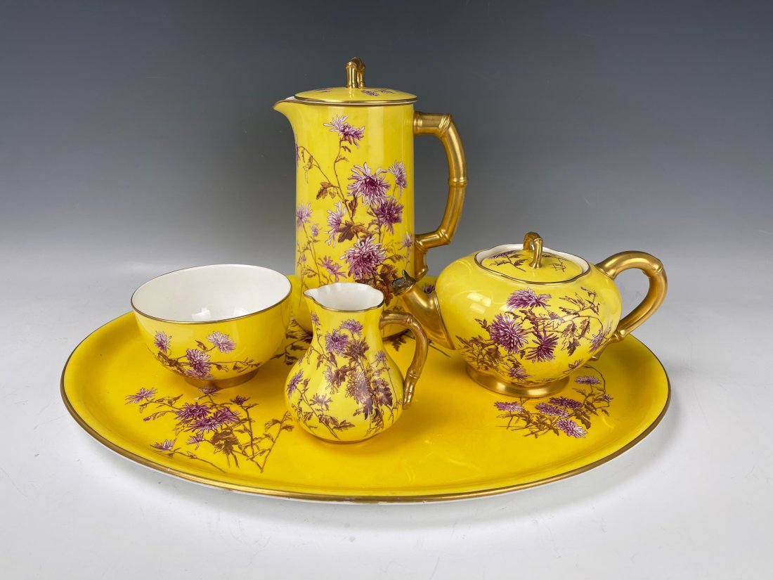 Set of 5 Royal Worcester Antique Teapot and Coffee Pot (1 of 8)