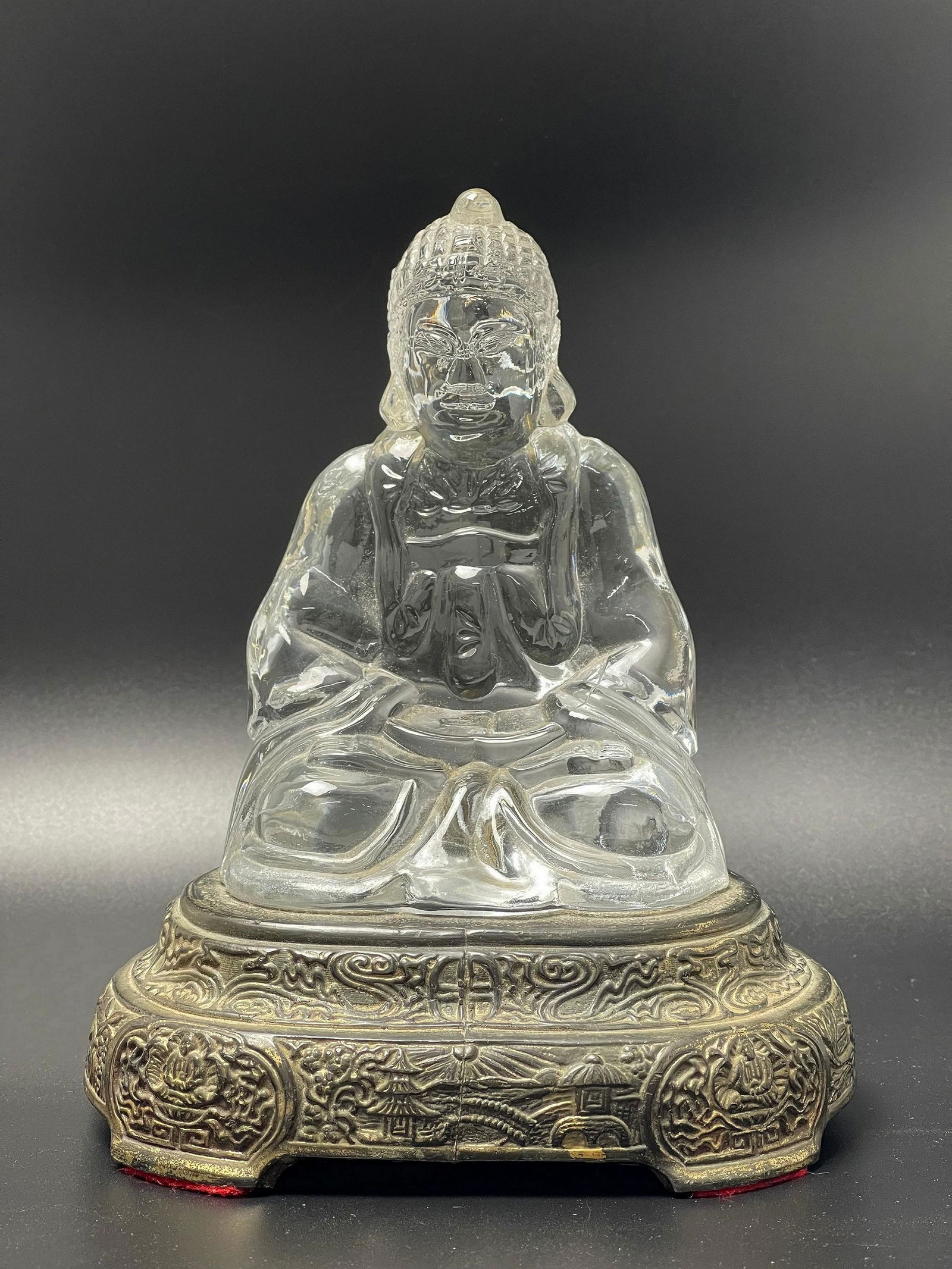 A Vintage Cambridge Glass Buddha Statue (1 of 8)