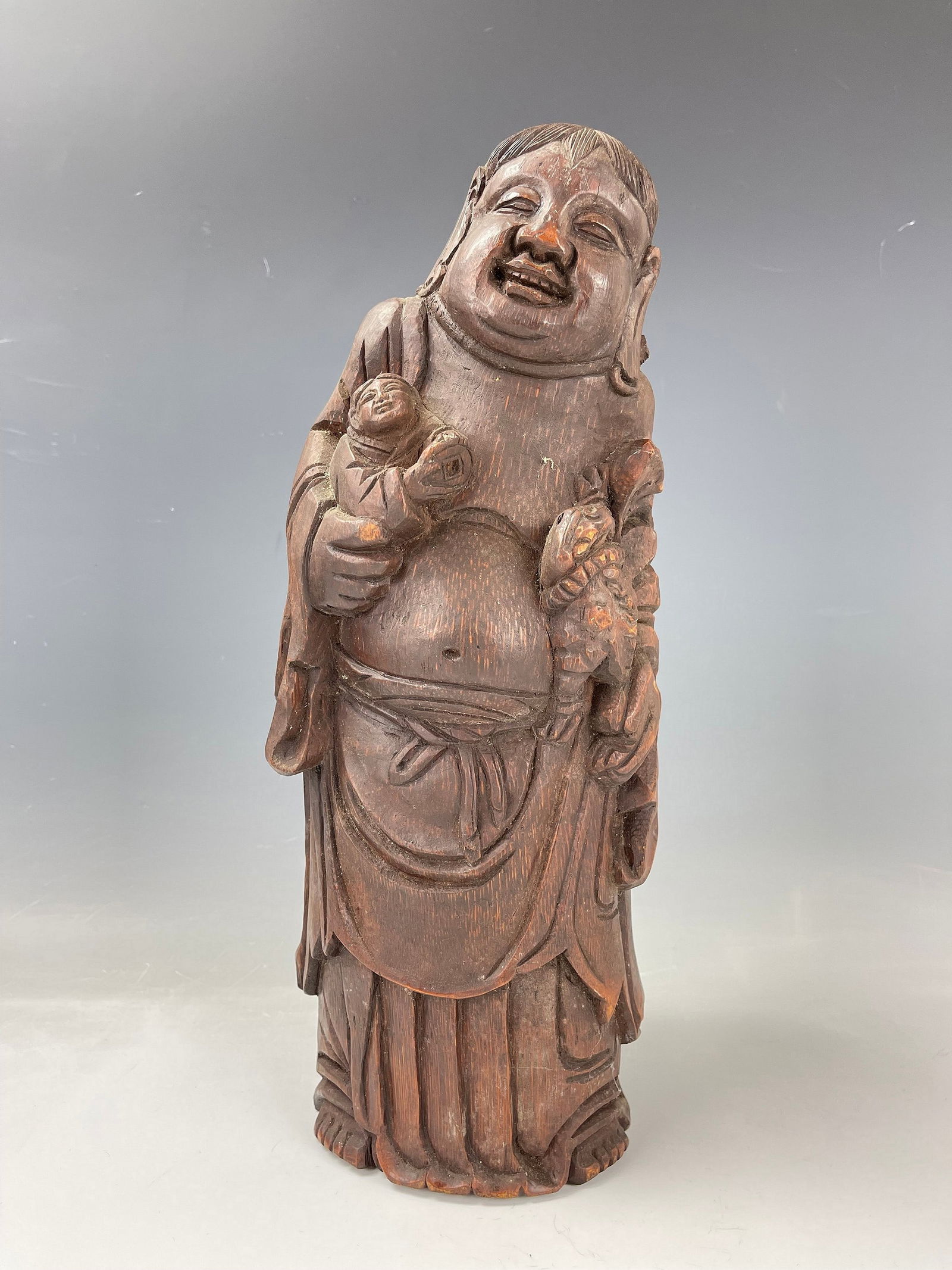 A Chinese Bamboo Carving Liuhai Figure (1 of 8)