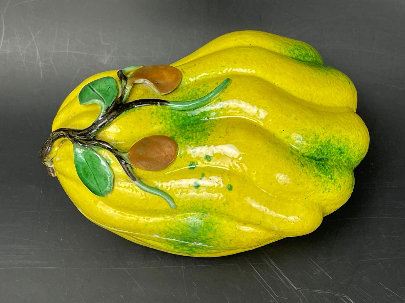 Chinese Porcelain Box Buddha's Hand Altar Fruit (1 of 7)