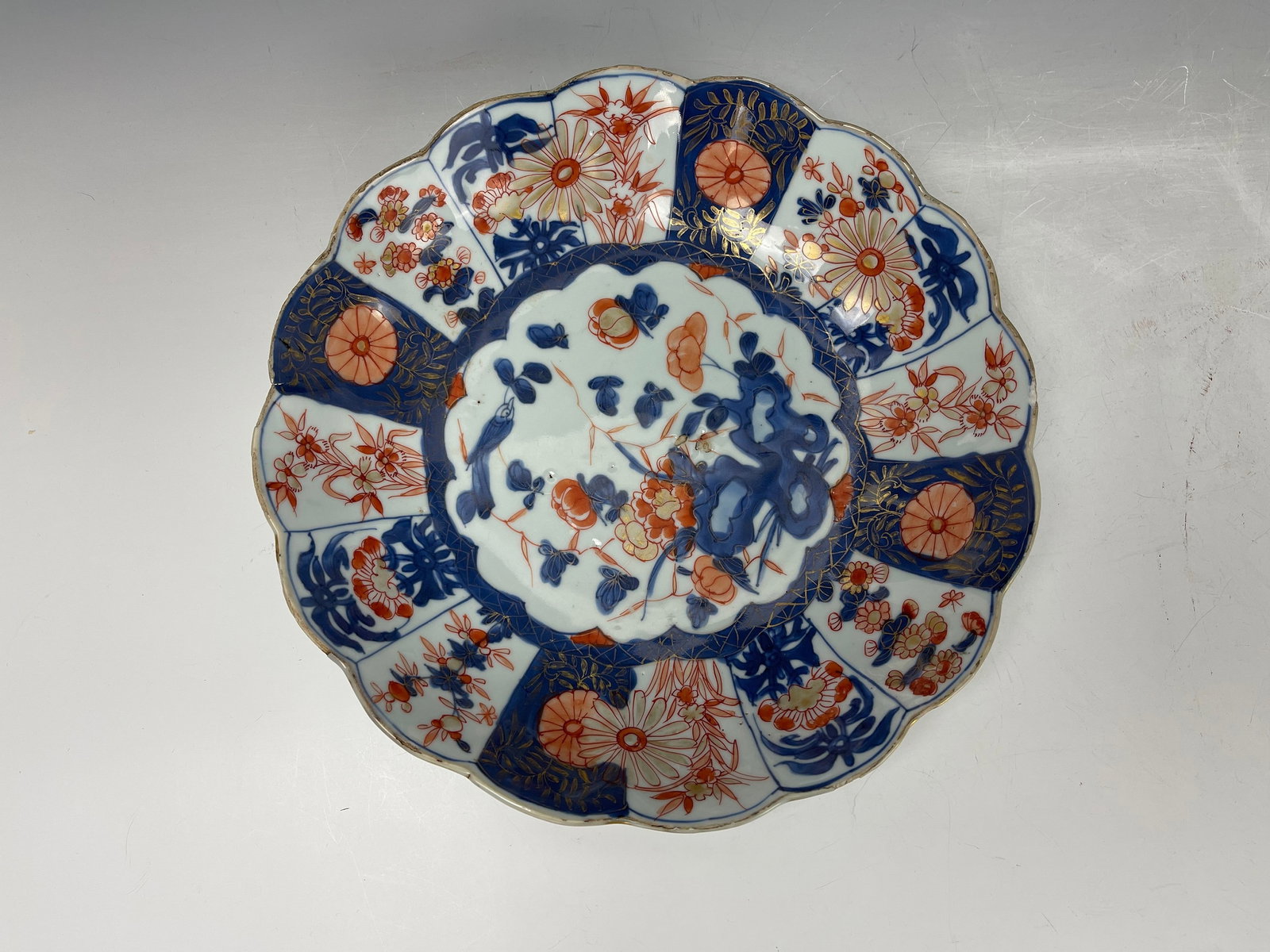 Antique Japanese Imari Charger Plate: Antique Japanese Imari Charger Plate,D 27 cm(10.6 in.),Preview from Oct. 2nd to 6th from 1:00 PM TO 5:00 PM Eastern Time, Location: 15229 Display Court, Rockville MD 20850.