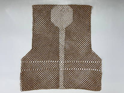 Antique Textile Vest Made of Tiny Bamboo Beads: Chinese Antique Textile Vest Made of Tiny Bamboo Beads,W 46cm( 18in.) X H48cm( 19in.),Preview from Oct. 2nd to 6th from 1:00 PM TO 5:00 PM Eastern Time, Location: 15229 Display Court, Rockville MD 208
